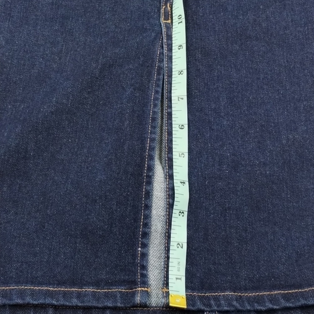 GAP Stretch Knees Length Denim Skirt Size 6 with Split - Picture 4 of 9